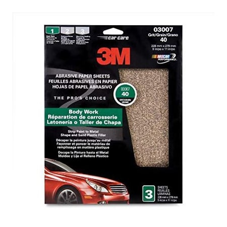 3M ALUM OXDE SNDPPR COARSE 3 SHEETS 3M3007